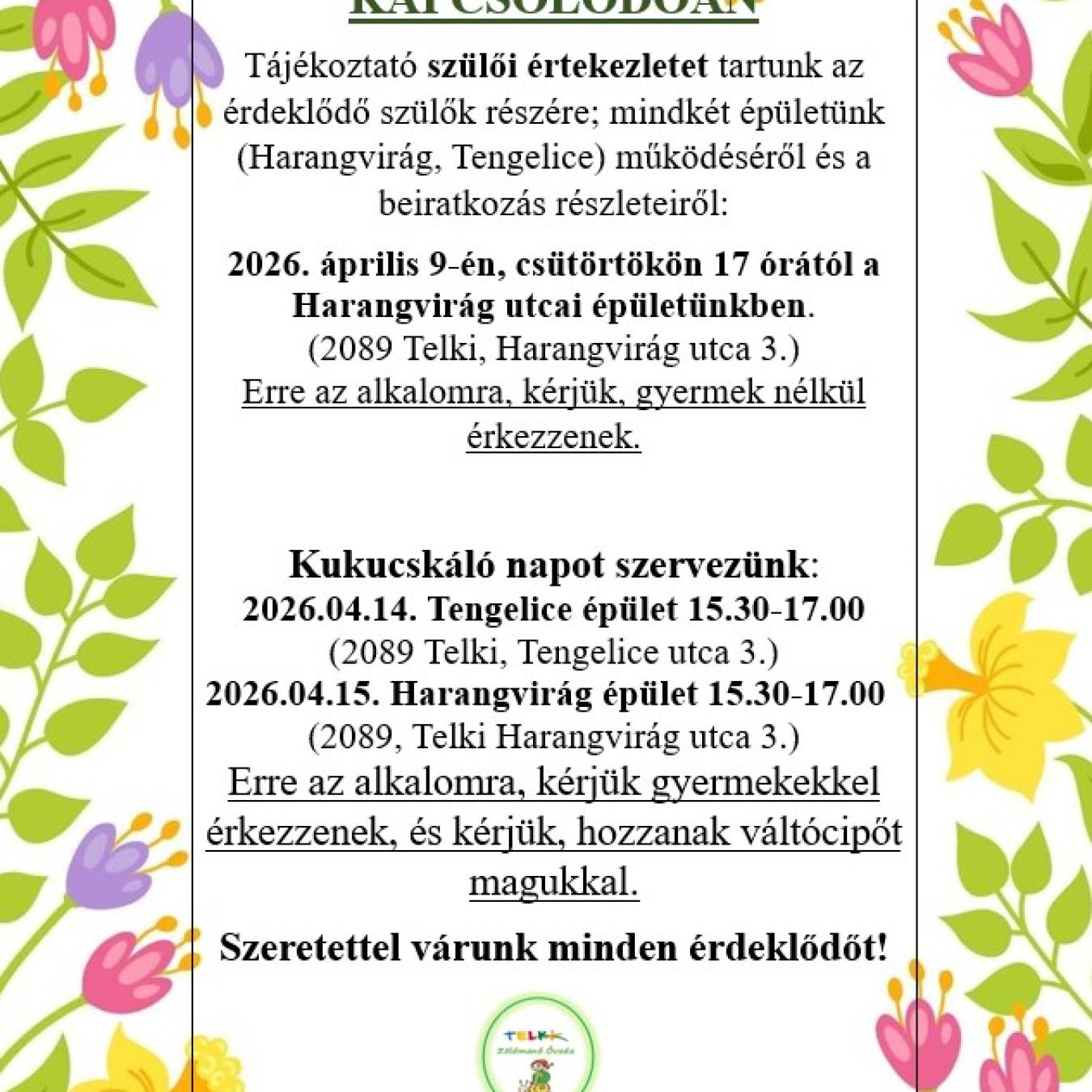 Tájékoztató értekezlet