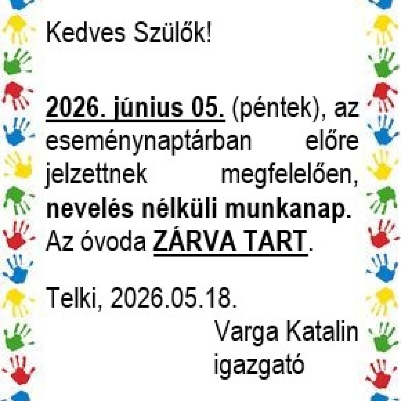 Nevelés nélküli munkanap