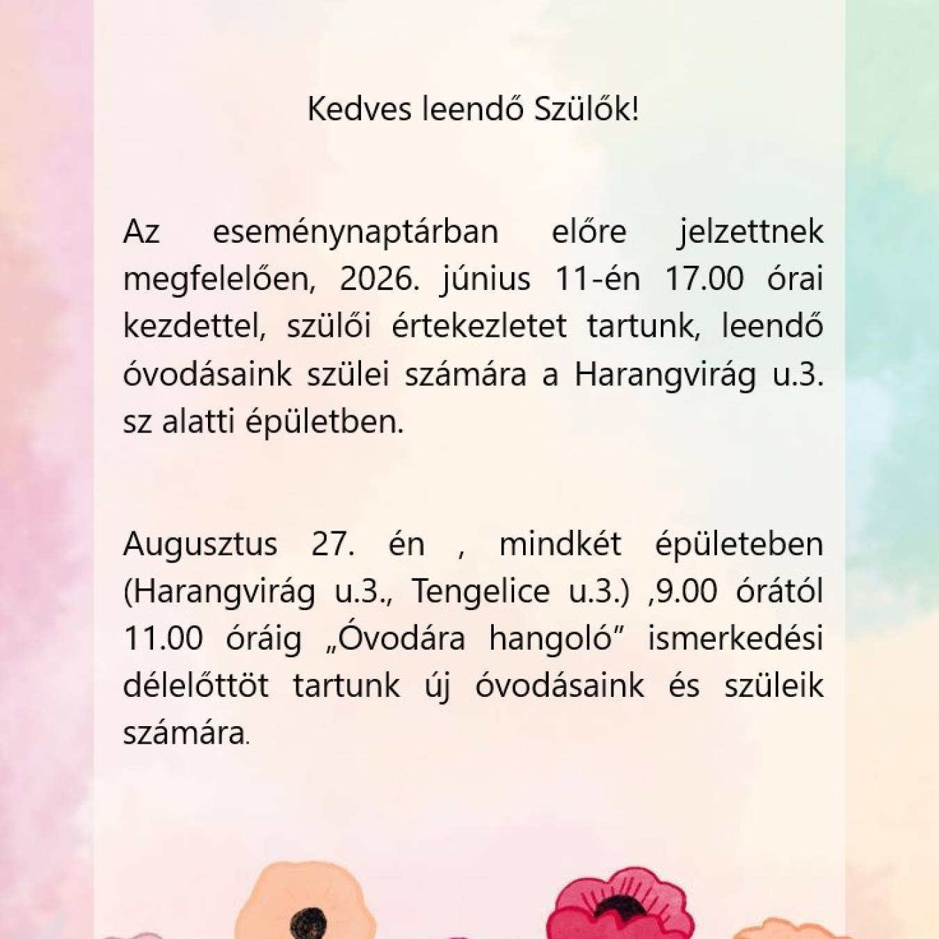 Szülői értekezlet